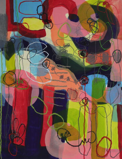 Painting by Monika Riethmueller untitled no. 20210323 65x50cm paper