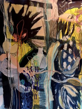 Monika Riethmueller - Fantôme Discrète technique mixte sur papier 180x130 cm
