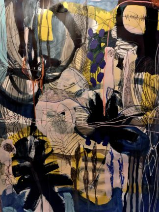 Monika Riethmueller Fantôme Discrète II technique mixte sur papier 180x130 cm