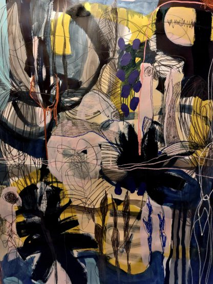 Monika Riethmueller Fantôme Discrète II technique mixte sur papier 180x130 cm