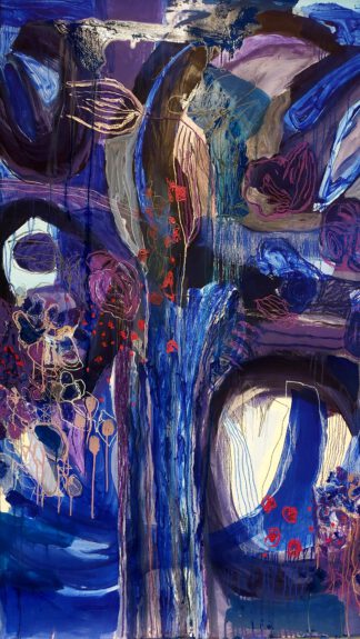Paysage aquatique II 100x70cm mixed media on 200gms paper