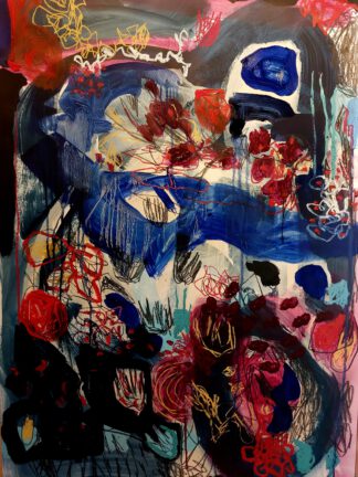 Rouge et bleu I 100x70cm mixed media on 200gms paper